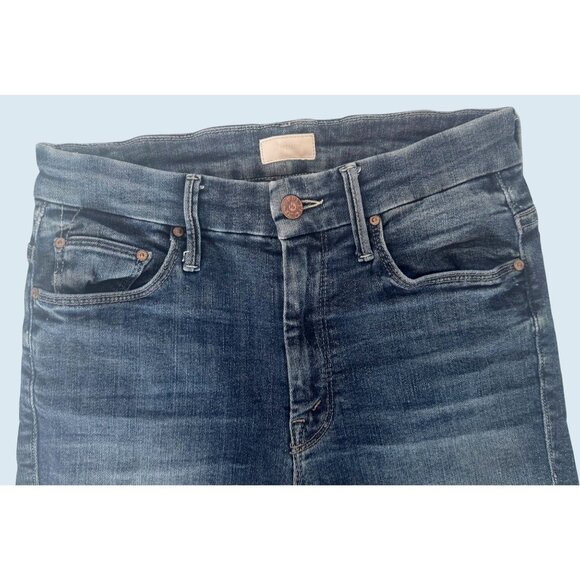 MOTHER High Waisted Looker Crop Raw Hem Jean Size 26 - Picture 2 of 8